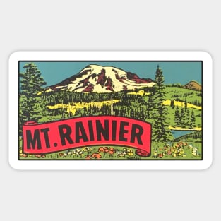 Mt. Rainier Washington Vintage Sticker